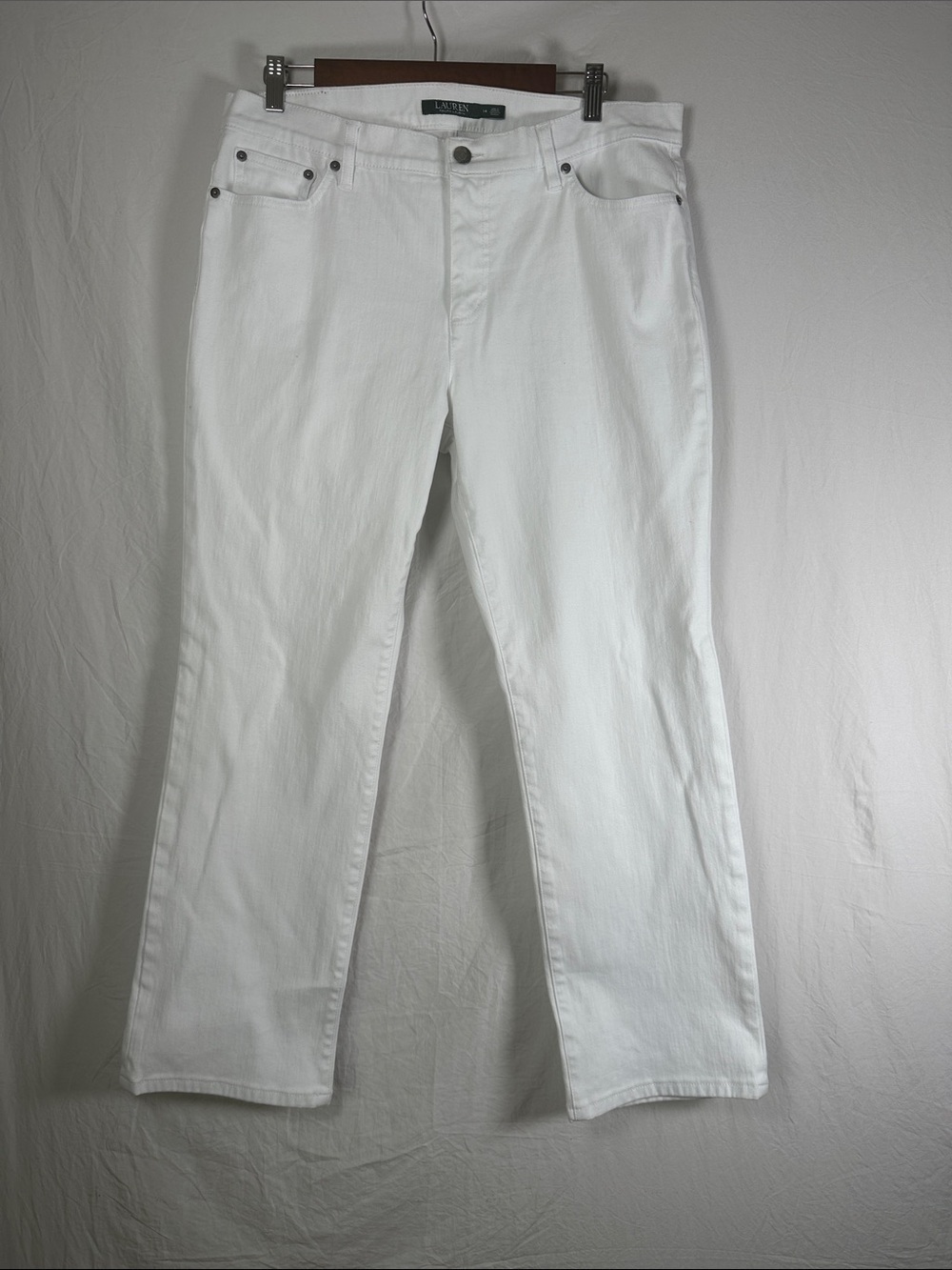 Ralph Lauren Women's White Straight Jeans